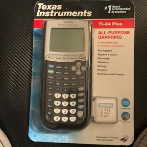Texas Instruments ti84 plus all purpose graphing calculator.